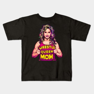 Wrestle Queen Mom Kids T-Shirt